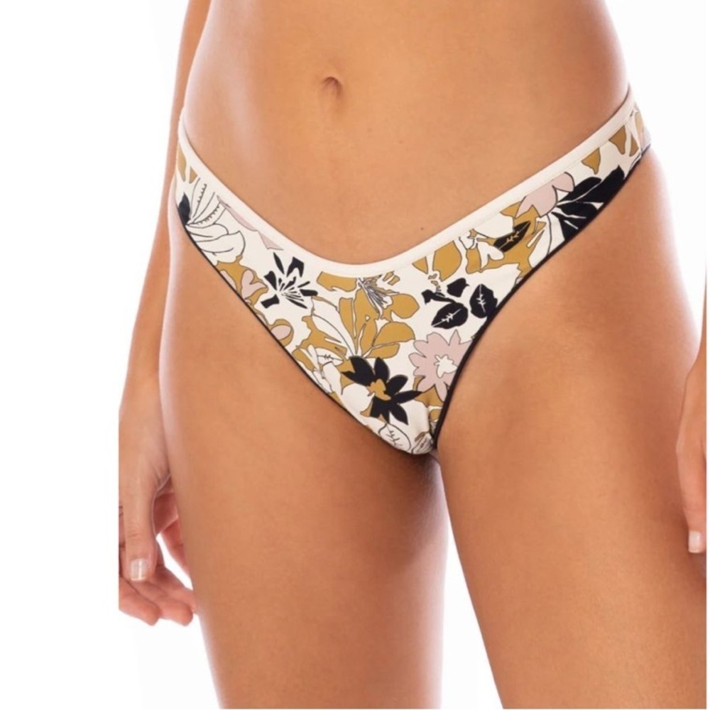 Maaji Midnight Ash Loren Reversible Thin Side Bikini Bottom Size XS